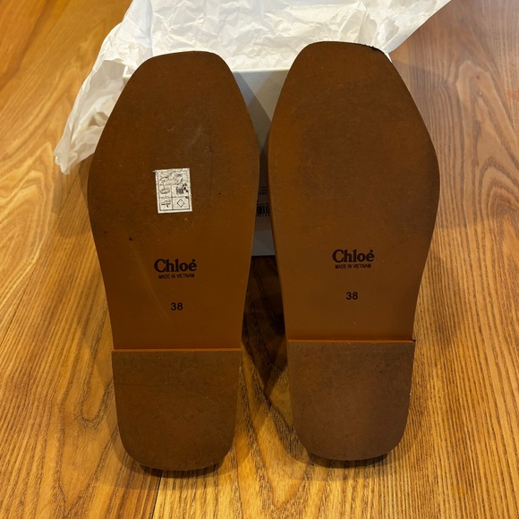 Chloe Woody Logo Slide Sandal Size 38 Blushy Beige - Picture 4 of 13